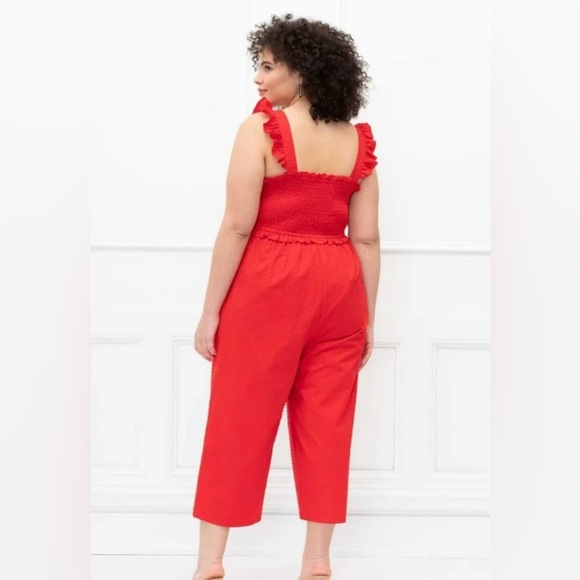 Eloquii Elements Chic Red Jumpsuit ❤️ PLUS SIZE 18 - Picture 8 of 10